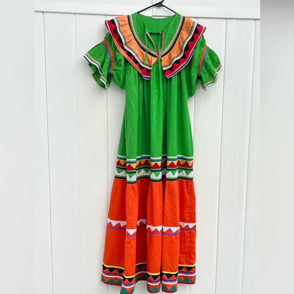 Vintage Micosukee Seminole Maxi Dress - Picture 2 of 14